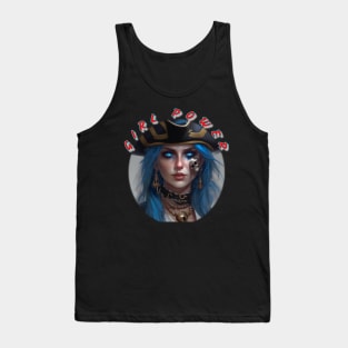 Girl power Retro pirate girl Tank Top